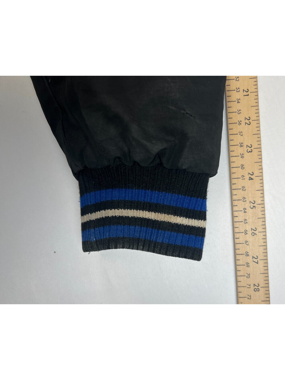 Vintage JH Design Toronto Blue Jays Varsity Jacket Black Royal Blue XL Damaged - Picture 13 of 13